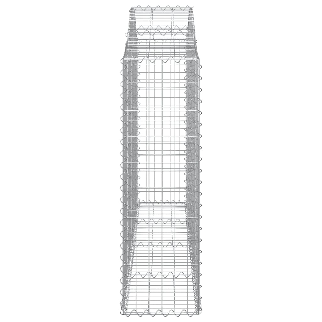 vidaXL Arched Gabion Baskets 4 pcs 200x30x100/120 cm Galvanised Iron