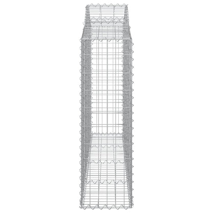 vidaXL Arched Gabion Baskets 4 pcs 200x30x100/120 cm Galvanised Iron