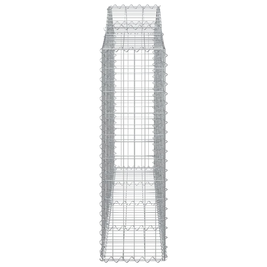 vidaXL Arched Gabion Baskets 9 pcs 200x30x100/120 cm Galvanised Iron