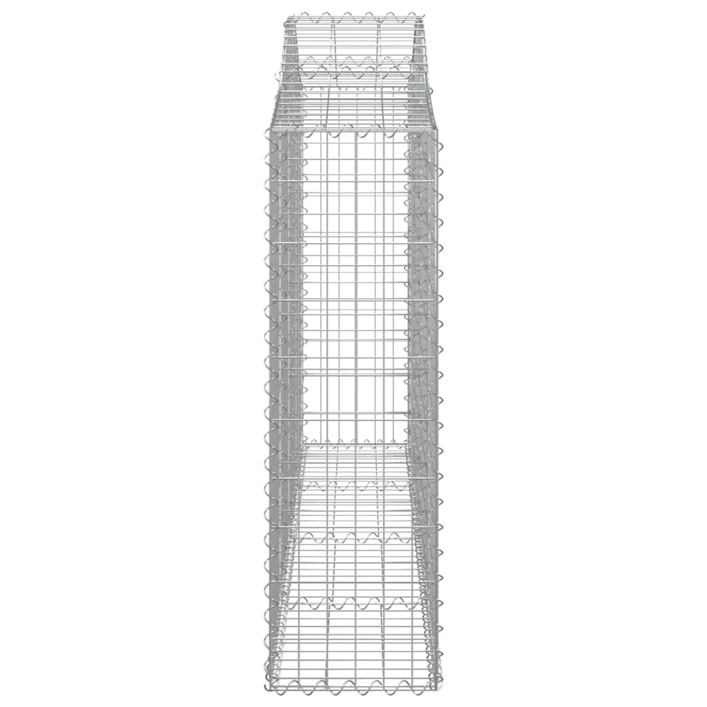 vidaXL Arched Gabion Baskets 10 pcs 200x30x100/120 cm Galvanised Iron