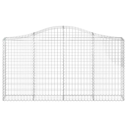 vidaXL Arched Gabion Baskets 12 pcs 200x30x100/120 cm Galvanised Iron