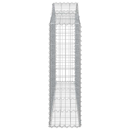 vidaXL Arched Gabion Baskets 12 pcs 200x30x100/120 cm Galvanised Iron