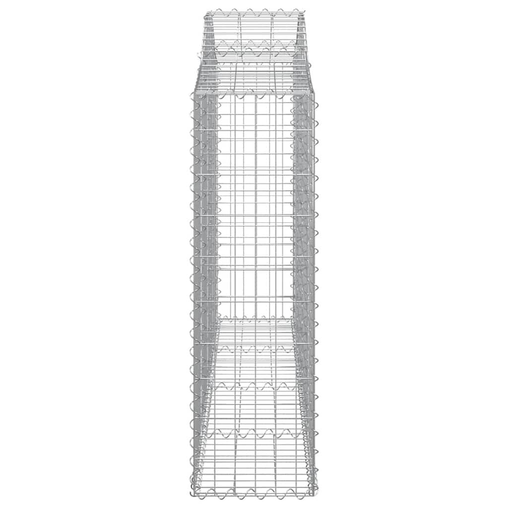 vidaXL Arched Gabion Baskets 13 pcs 200x30x100/120 cm Galvanised Iron