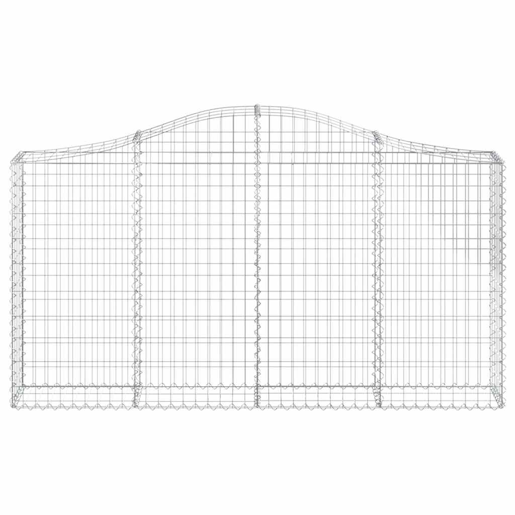 vidaXL Arched Gabion Baskets 18 pcs 200x30x100/120 cm Galvanised Iron