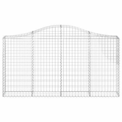 vidaXL Arched Gabion Baskets 18 pcs 200x30x100/120 cm Galvanised Iron