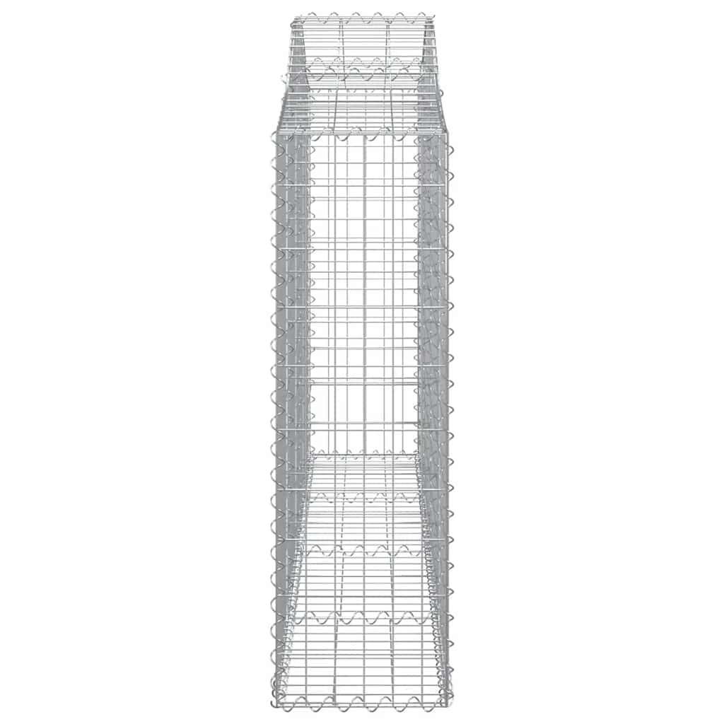 vidaXL Arched Gabion Baskets 18 pcs 200x30x100/120 cm Galvanised Iron
