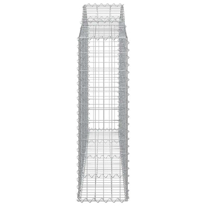 vidaXL Arched Gabion Baskets 18 pcs 200x30x100/120 cm Galvanised Iron