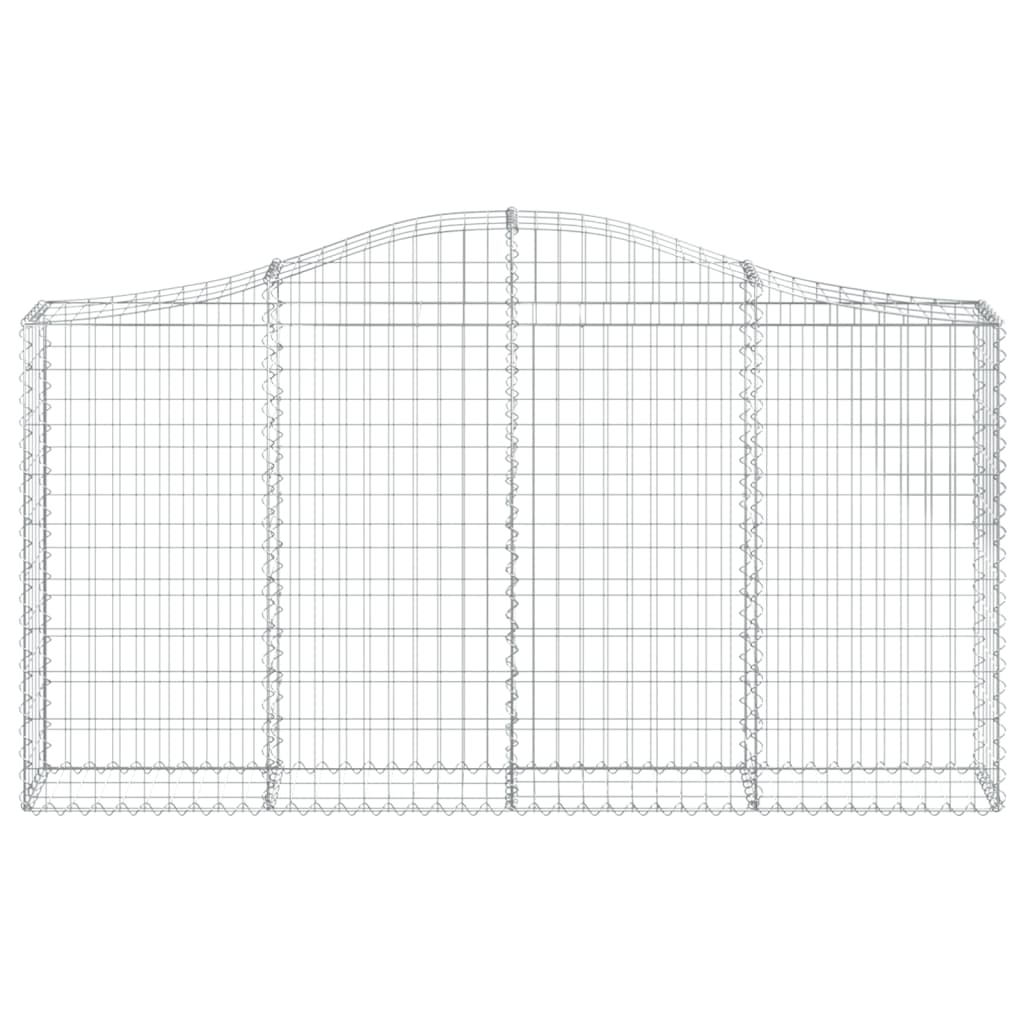 vidaXL Arched Gabion Baskets 20 pcs 200x30x100/120 cm Galvanised Iron