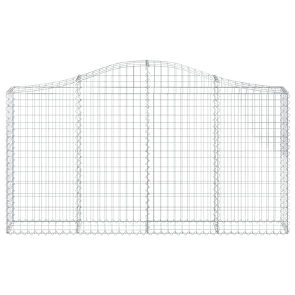 vidaXL Arched Gabion Baskets 20 pcs 200x30x100/120 cm Galvanised Iron