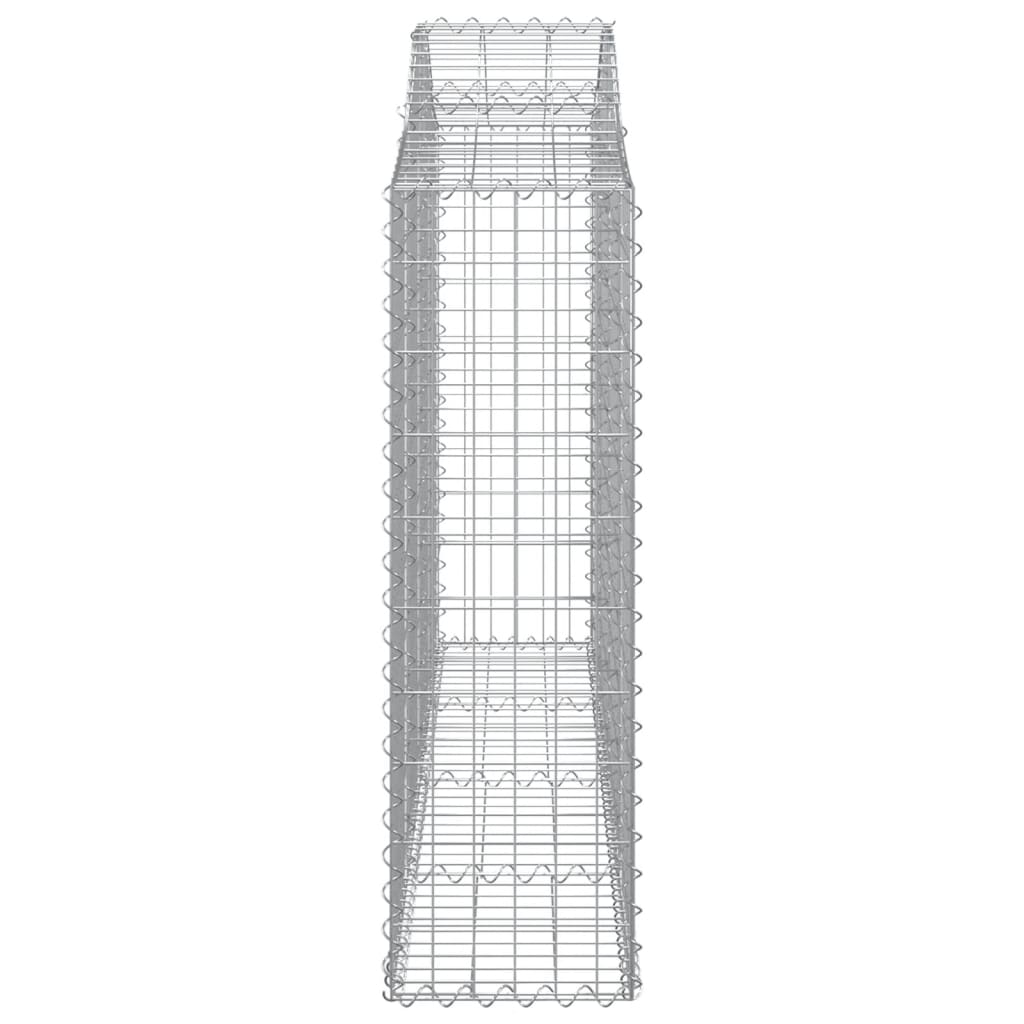 vidaXL Arched Gabion Baskets 25 pcs 200x30x100/120 cm Galvanised Iron