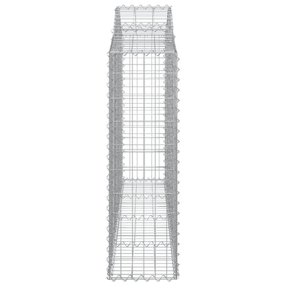 vidaXL Arched Gabion Baskets 25 pcs 200x30x100/120 cm Galvanised Iron