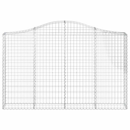 vidaXL Arched Gabion Baskets 3 pcs 200x30x120/140 cm Galvanised Iron