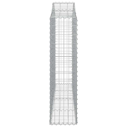 vidaXL Arched Gabion Baskets 3 pcs 200x30x120/140 cm Galvanised Iron