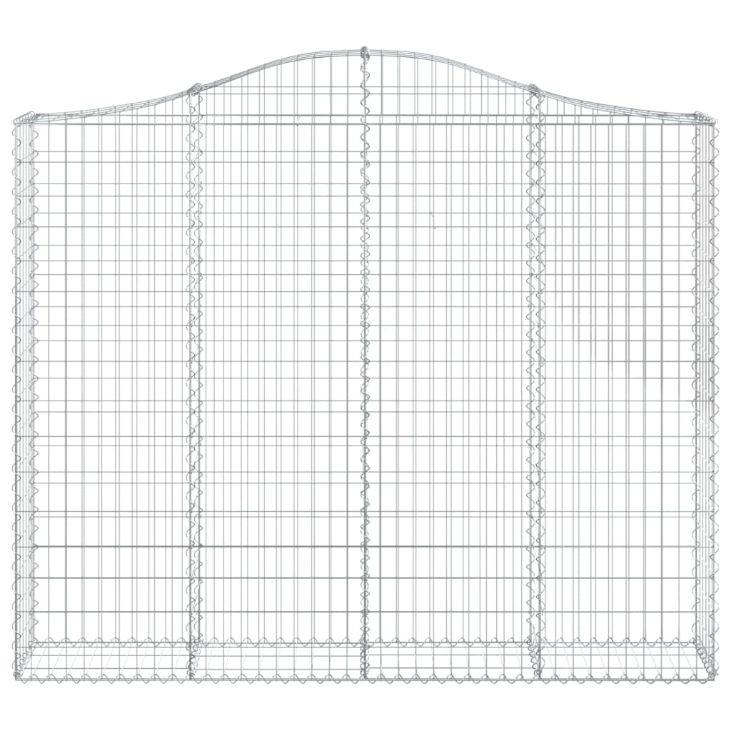 vidaXL Arched Gabion Baskets 5 pcs 200x30x160/180 cm Galvanised Iron