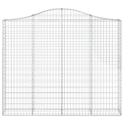 vidaXL Arched Gabion Baskets 6 pcs 200x30x160/180 cm Galvanised Iron