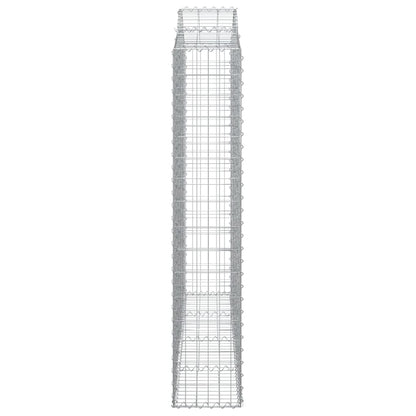 vidaXL Arched Gabion Baskets 6 pcs 200x30x160/180 cm Galvanised Iron