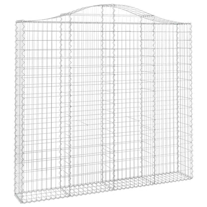 vidaXL Arched Gabion Baskets 3 pcs 200x30x180/200 cm Galvanised Iron