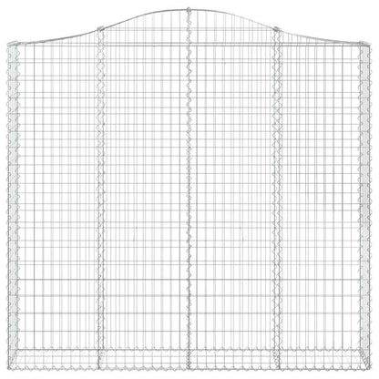 vidaXL Arched Gabion Baskets 3 pcs 200x30x180/200 cm Galvanised Iron
