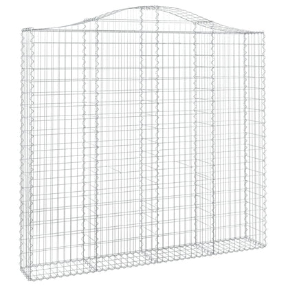 vidaXL Arched Gabion Baskets 4 pcs 200x30x180/200 cm Galvanised Iron