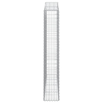 vidaXL Arched Gabion Baskets 4 pcs 200x30x180/200 cm Galvanised Iron