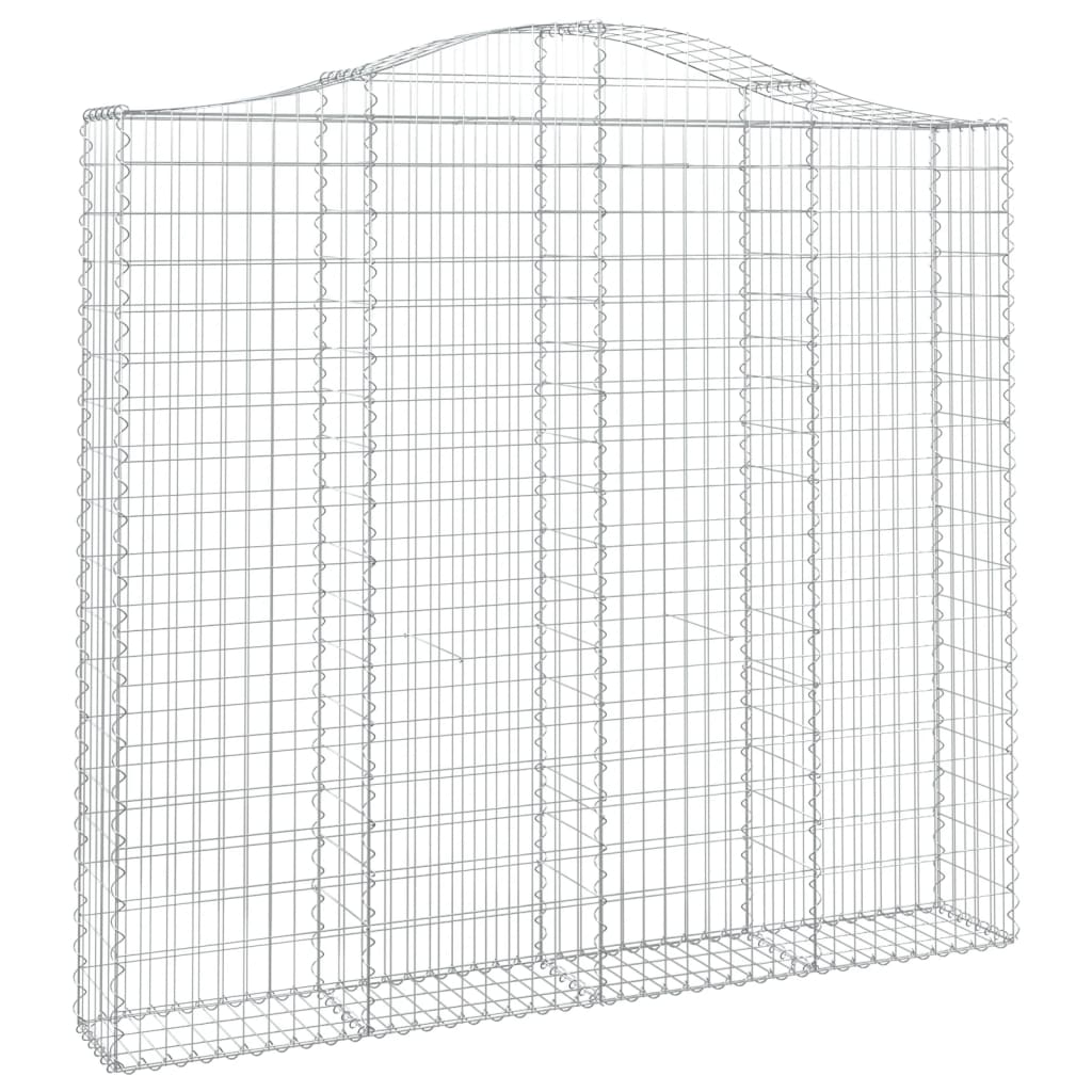 vidaXL Arched Gabion Baskets 5 pcs 200x30x180/200 cm Galvanised Iron