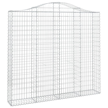 vidaXL Arched Gabion Baskets 6 pcs 200x30x180/200 cm Galvanised Iron