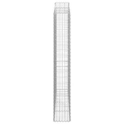 vidaXL Arched Gabion Baskets 2 pcs 200x30x200/220 cm Galvanised Iron