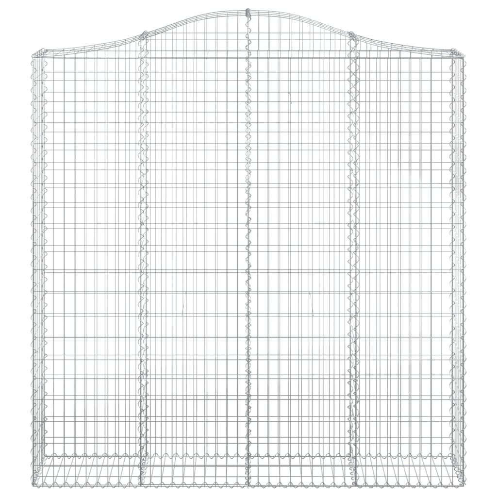 vidaXL Arched Gabion Baskets 3 pcs 200x30x200/220 cm Galvanised Iron