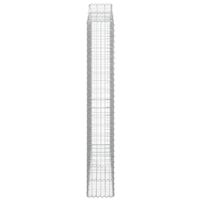 vidaXL Arched Gabion Baskets 4 pcs 200x30x200/220 cm Galvanised Iron