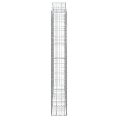 vidaXL Arched Gabion Baskets 5 pcs 200x30x200/220 cm Galvanised Iron