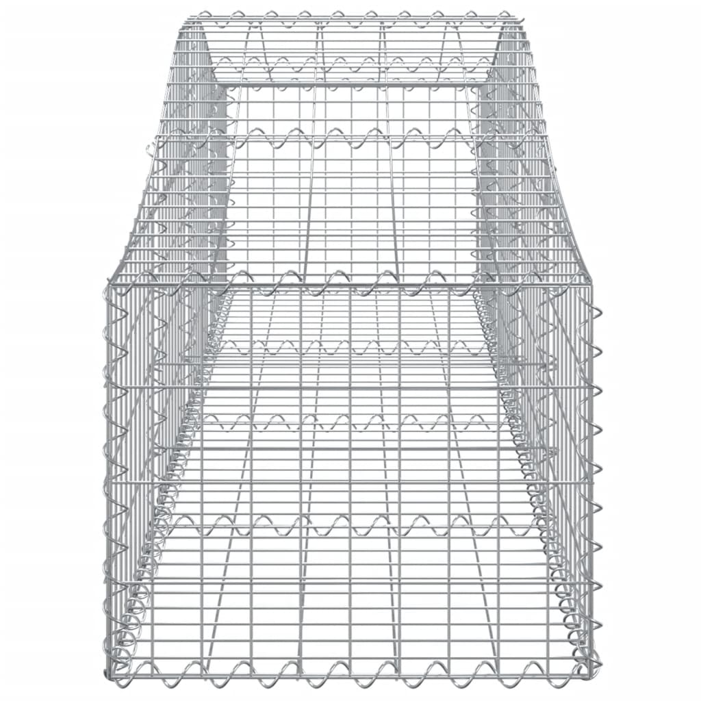 vidaXL Arched Gabion Baskets 2 pcs 200x50x40/60 cm Galvanised Iron