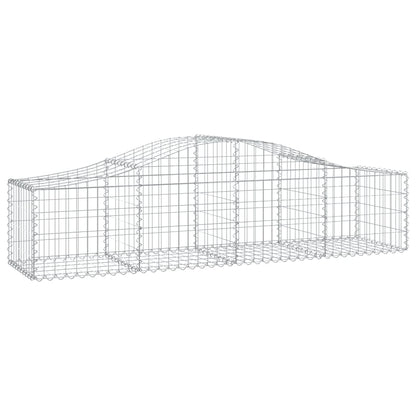 vidaXL Arched Gabion Baskets 6 pcs 200x50x40/60 cm Galvanised Iron