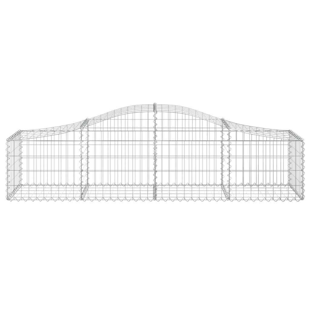 vidaXL Arched Gabion Baskets 6 pcs 200x50x40/60 cm Galvanised Iron