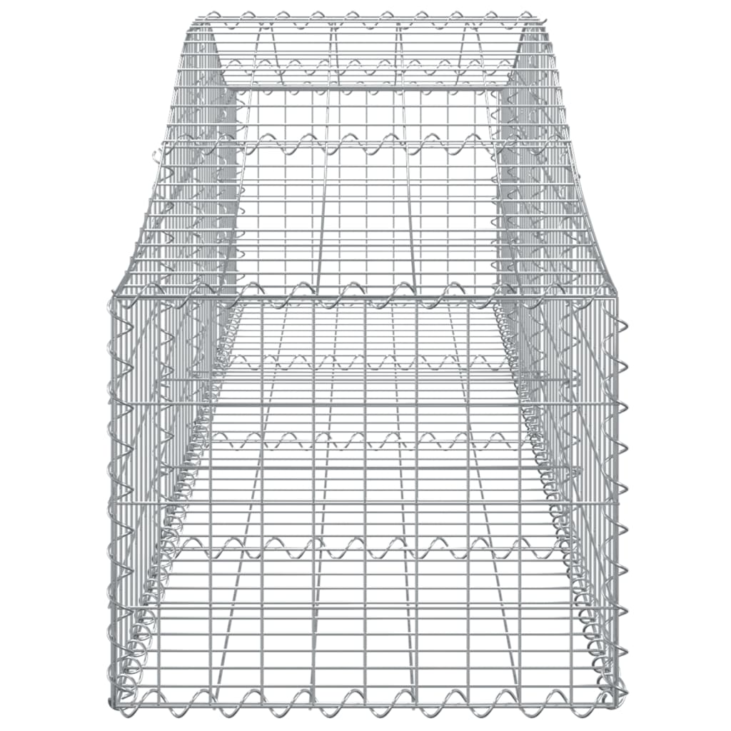 vidaXL Arched Gabion Baskets 6 pcs 200x50x40/60 cm Galvanised Iron