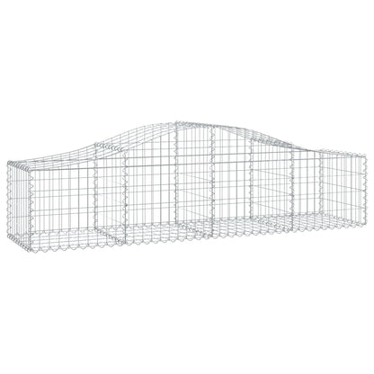 vidaXL Arched Gabion Baskets 8 pcs 200x50x40/60 cm Galvanised Iron
