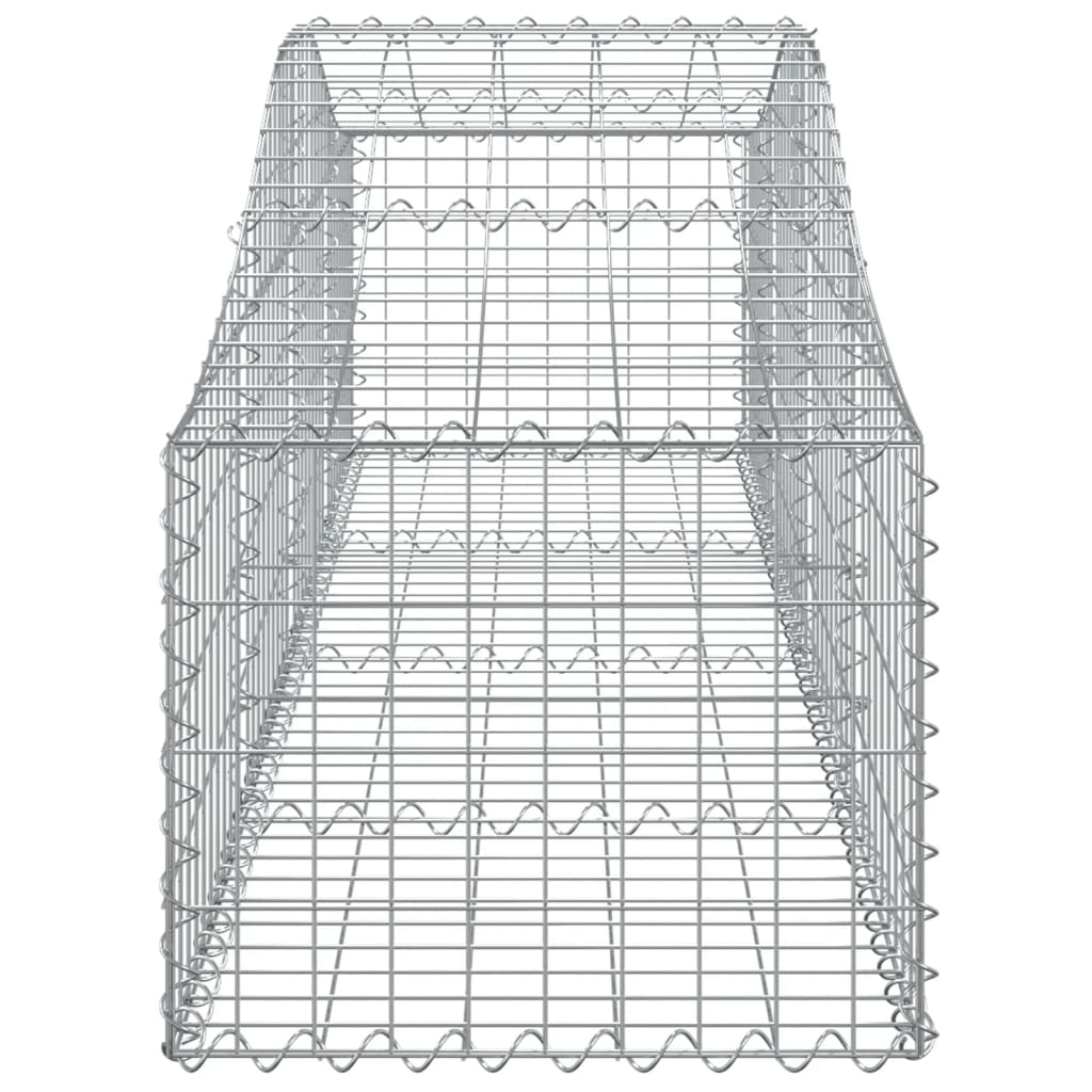 vidaXL Arched Gabion Baskets 8 pcs 200x50x40/60 cm Galvanised Iron