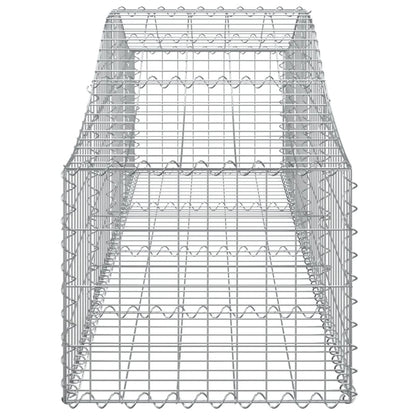 vidaXL Arched Gabion Baskets 8 pcs 200x50x40/60 cm Galvanised Iron