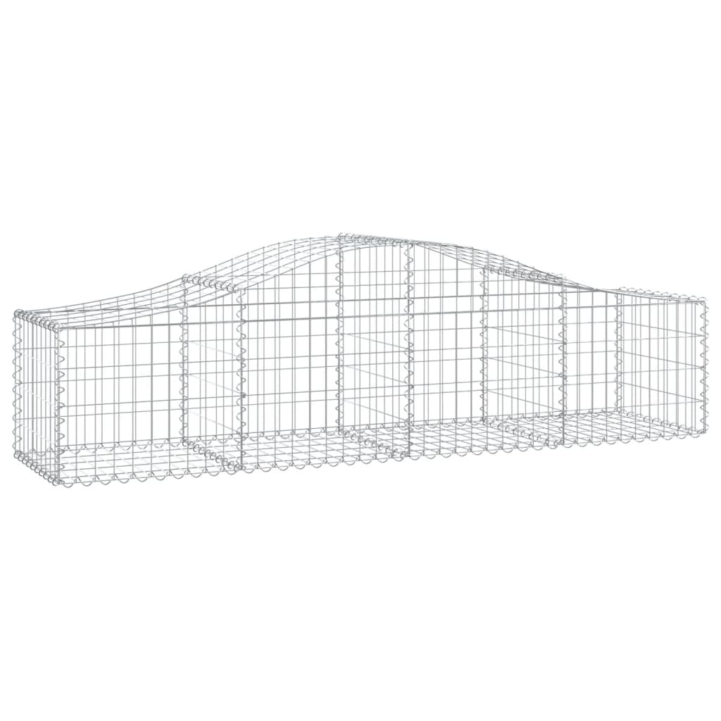 vidaXL Arched Gabion Baskets 9 pcs 200x50x40/60 cm Galvanised Iron