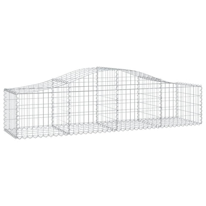 vidaXL Arched Gabion Baskets 9 pcs 200x50x40/60 cm Galvanised Iron