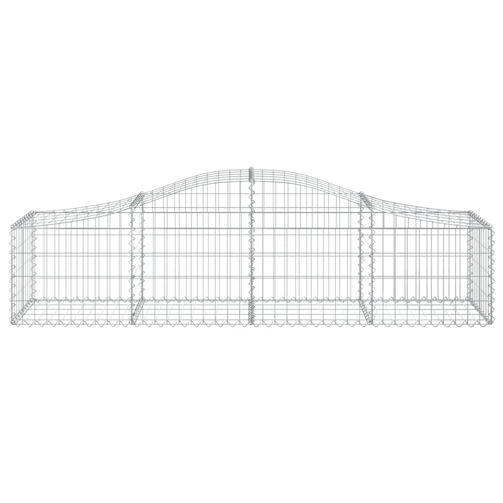 vidaXL Arched Gabion Baskets 9 pcs 200x50x40/60 cm Galvanised Iron