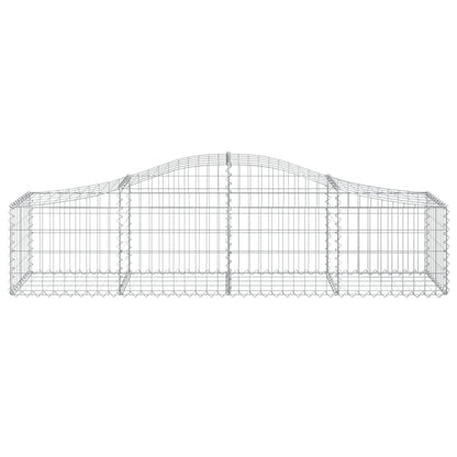 vidaXL Arched Gabion Baskets 9 pcs 200x50x40/60 cm Galvanised Iron