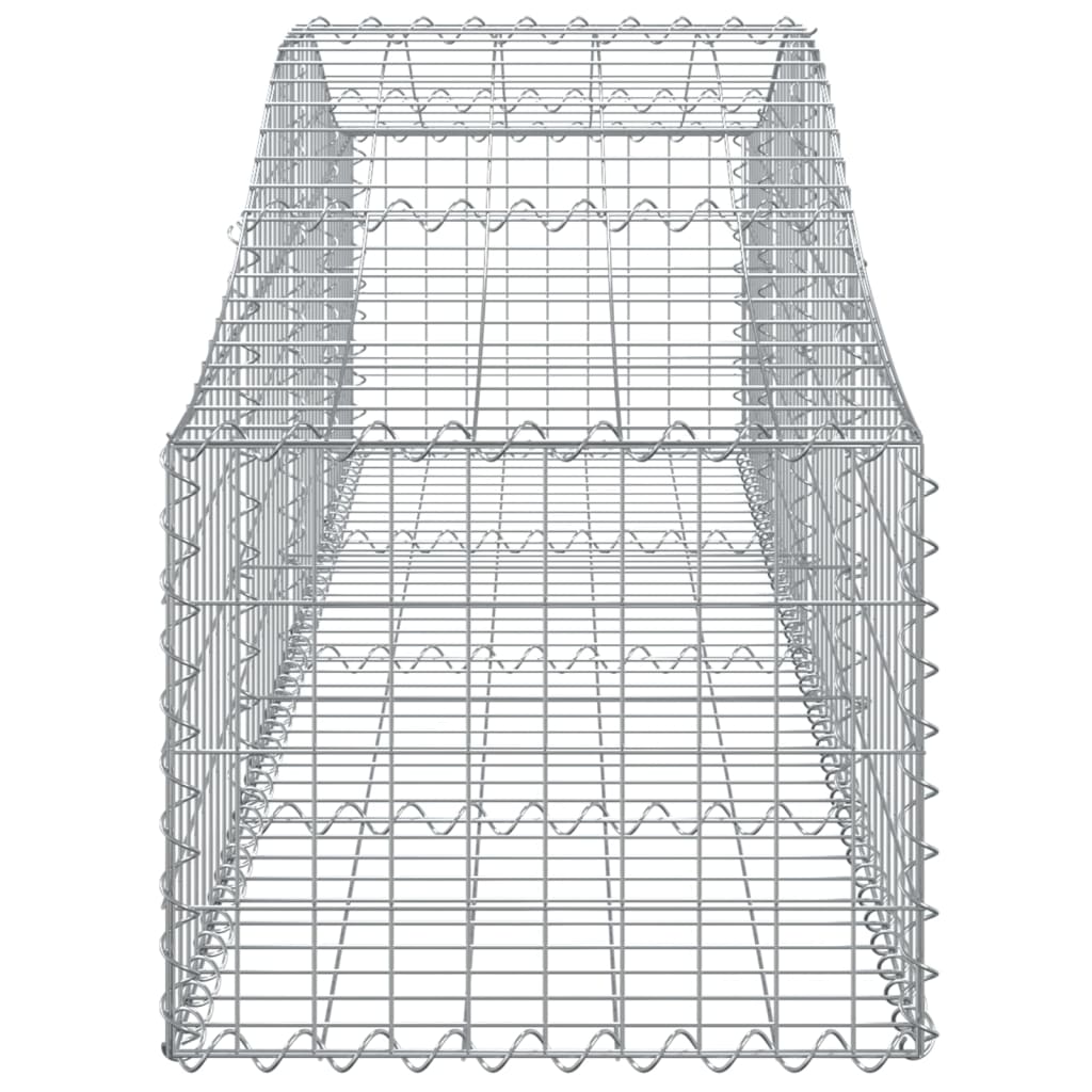 vidaXL Arched Gabion Baskets 9 pcs 200x50x40/60 cm Galvanised Iron