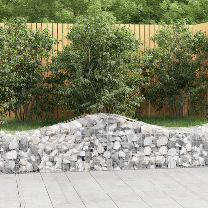 vidaXL Arched Gabion Baskets 9 pcs 200x50x40/60 cm Galvanised Iron