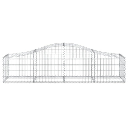 vidaXL Arched Gabion Baskets 10 pcs 200x50x40/60 cm Galvanised Iron