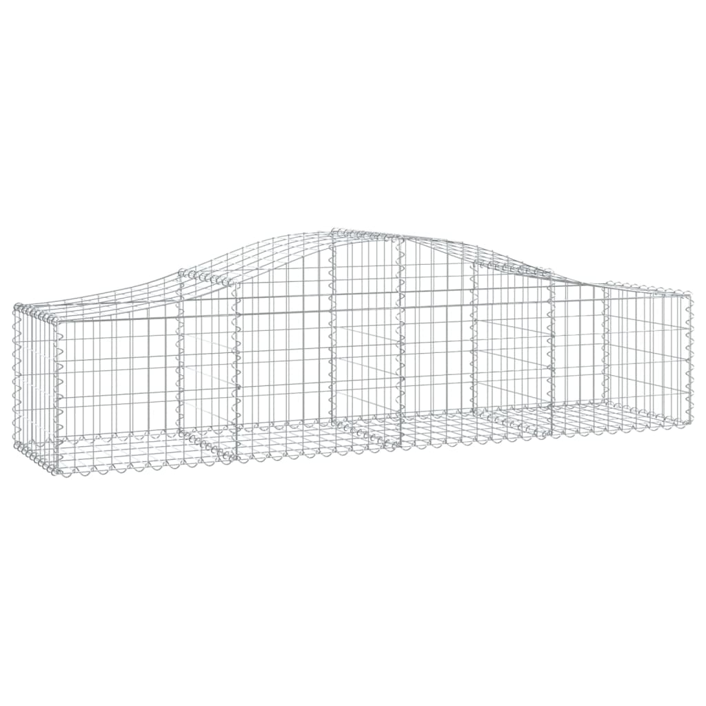 vidaXL Arched Gabion Baskets 11 pcs 200x50x40/60 cm Galvanised Iron