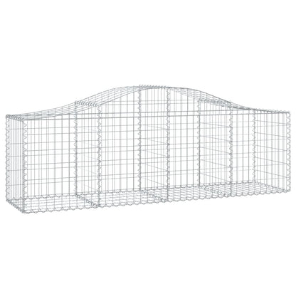 vidaXL Arched Gabion Baskets 5 pcs 200x50x60/80 cm Galvanised Iron