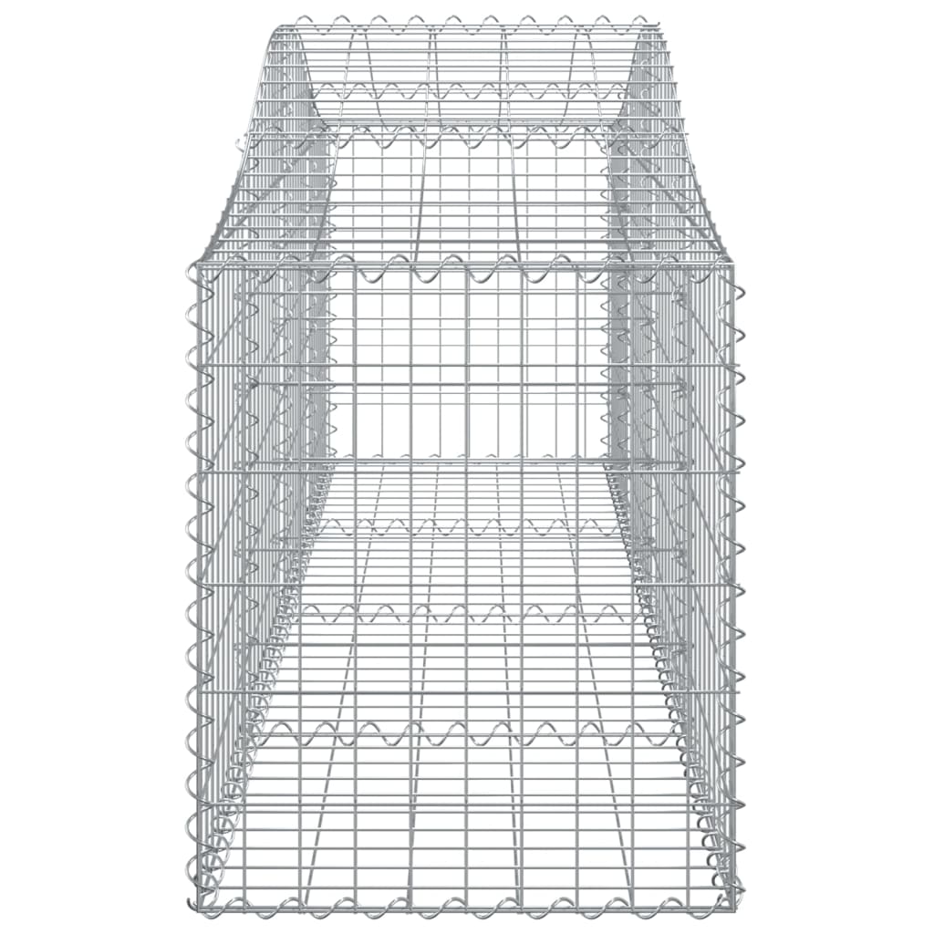 vidaXL Arched Gabion Baskets 8 pcs 200x50x60/80 cm Galvanised Iron