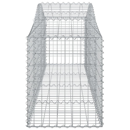 vidaXL Arched Gabion Baskets 8 pcs 200x50x60/80 cm Galvanised Iron