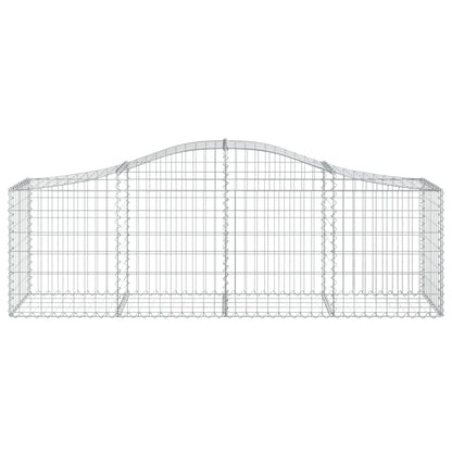 vidaXL Arched Gabion Baskets 10 pcs 200x50x60/80 cm Galvanised Iron