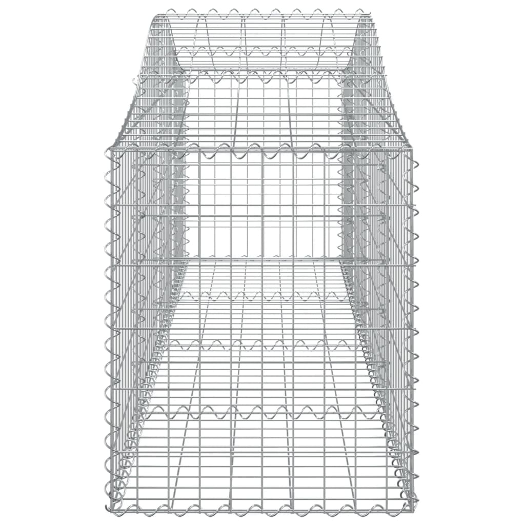 vidaXL Arched Gabion Baskets 10 pcs 200x50x60/80 cm Galvanised Iron